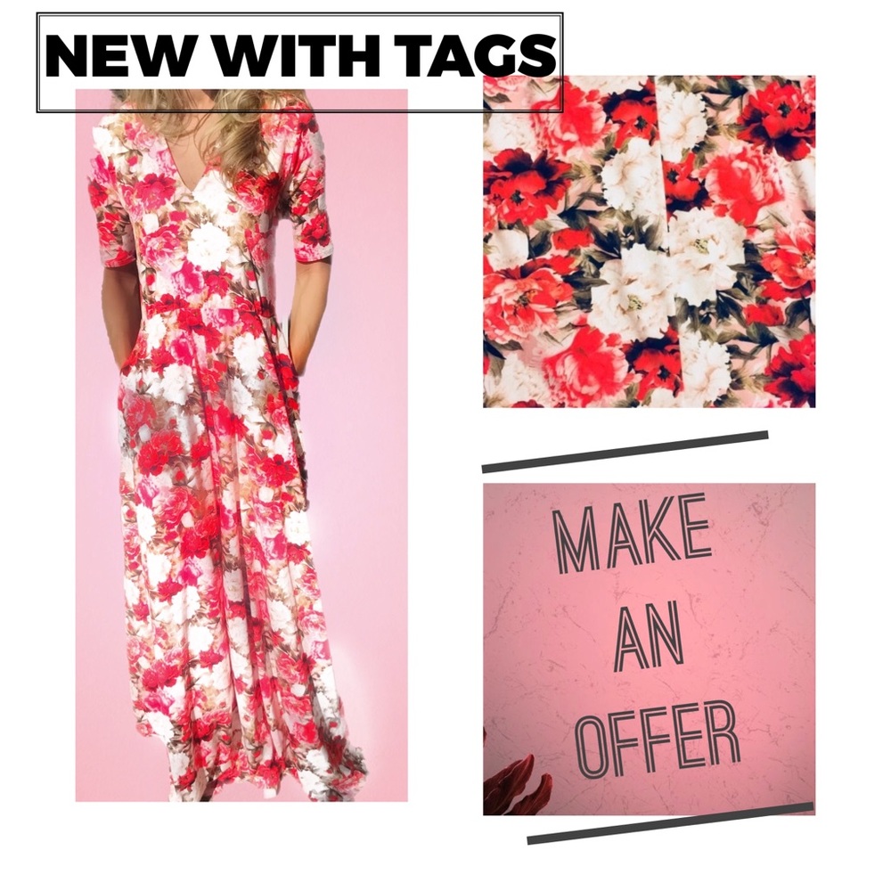 NWT- Agnes & Dora Floral spring Maxi Dress